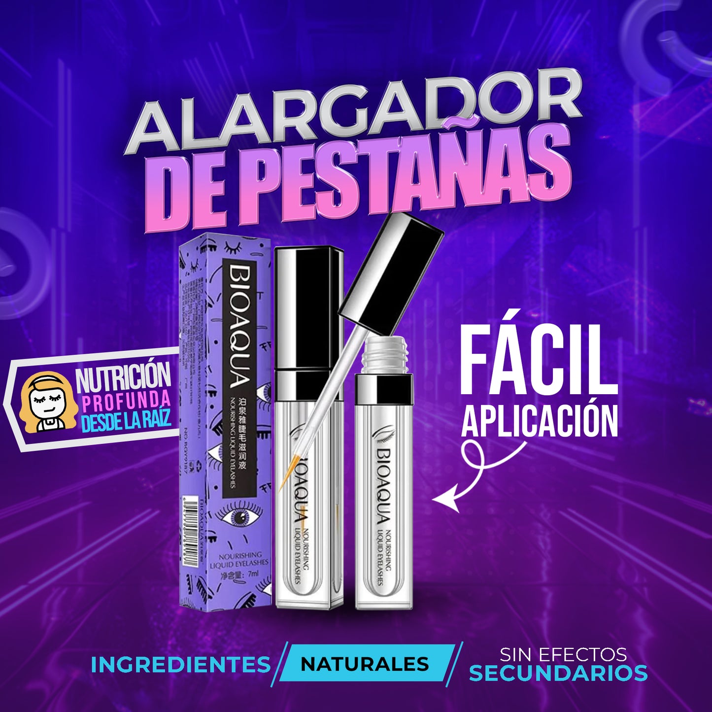 ALARGADOR DE PESTAÑAS BIOAQUA 🛍️¡OFERTA LIMITADA!🎁