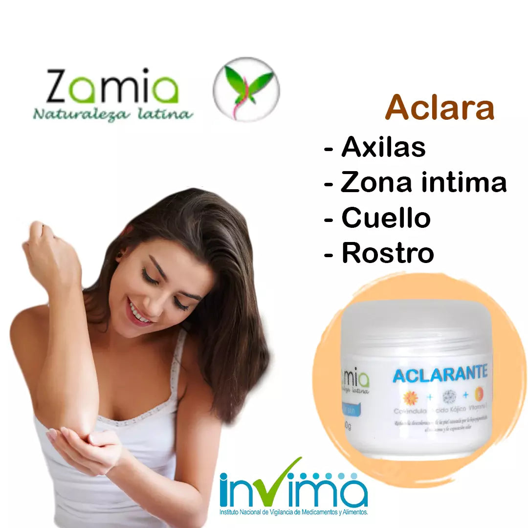 💫 ¡Luce una piel radiante y uniforme hoy mismo con la Crema Aclarante ZAMIA! 💫