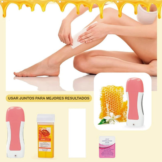 KIT DE CERA DEPILATORIA ROLL-ON – DEPILACIÓN PROFESIONAL EN CASA