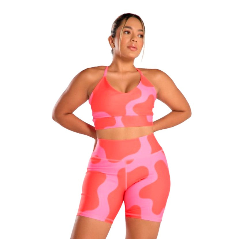 SET DEPORTIVO TOP + SHORT PINK GLOW